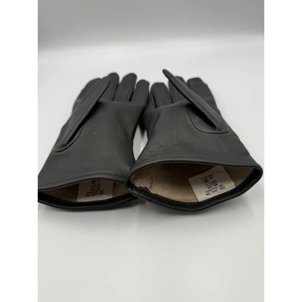 US Military Black‎ Leather Gloves Wool Lined Size 8 Steinberg Cold Weather